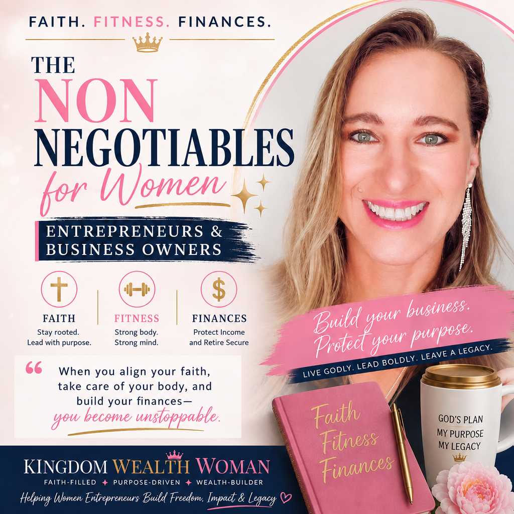 Faith, Fitness and Finances - the non negotiables for women entrepreneurs, from Kingdom Wealth Woman by Cami J. Hostetler